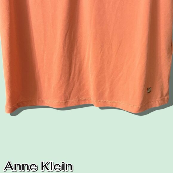 Anne Klein Coral Lace Overlay Top – Size Small (Preowned) - Picture 5 of 7